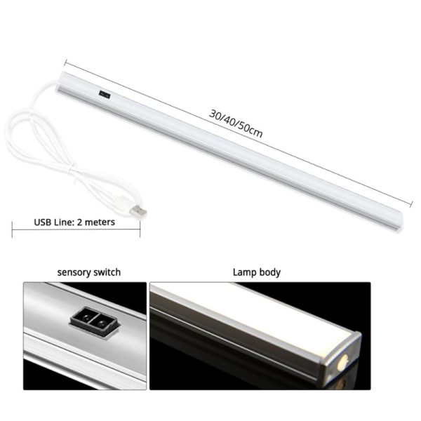 5 V LED Strip USB Desk Lamp Hand Sweep Switch Backlight Motion Sensor Book Table Light Children study Room Kitchen Cabinet Bulb 4