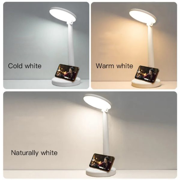 Led Desk Lamp 3 Color Stepless Dimmable Touch Foldable Table Lamp Bedside Reading Eye Protection Night Light DC5V USB Chargeable 2