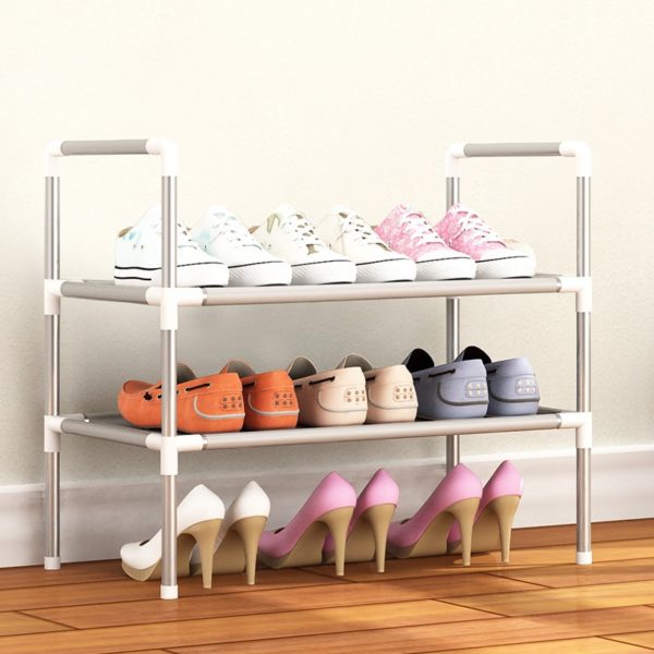 2/3/4/5/6 Multilayer Shoe Rack Organizer Metal Shoe Cabinets Furniture Shoes Shelves Organizer Stand Easy to Install 8