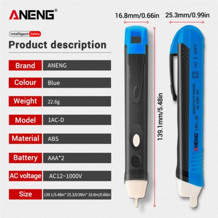 Non-contact induction test pencil AC110V 220V Voltmeter Voltage Probe Volt Meter Electric Indicator Power Detector Tester Socket