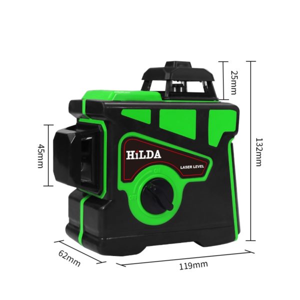 Laser Level 12 Lines 3D Self-Leveling 360 Horizontal And Vertical Cross Super Powerful Green Laser Beam Line 4